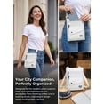 thumbnail image 3 of Deago Small Crossbody Bags for Women Vintage Soft PU Leather Cell Phone Purse Wallet Handbags Travel Shoulder Bag with Adjustable Strap (White), 3 of 9