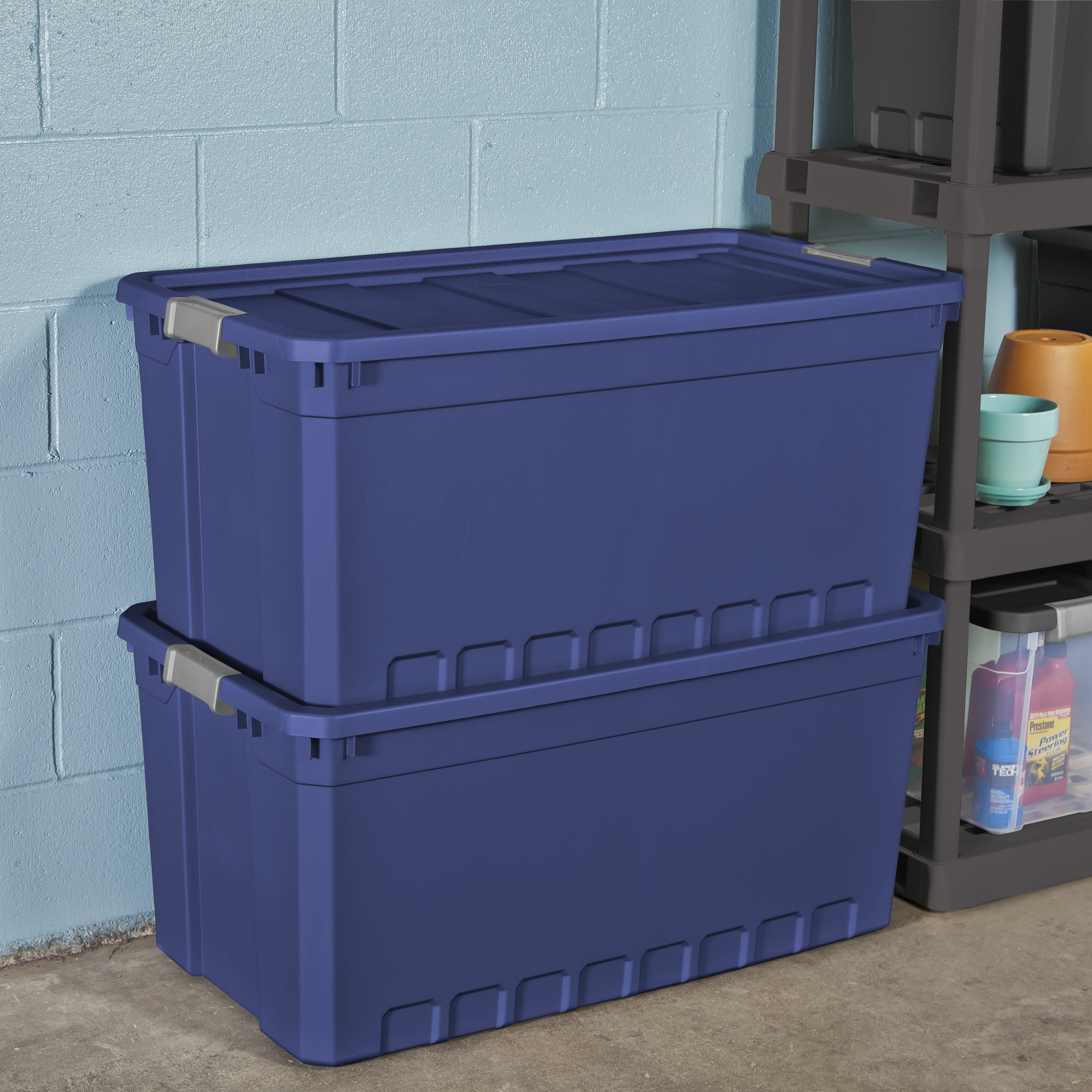 large plastic storage boxes with lids
