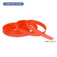 thumbnail image 2 of Uxcell Grosgrain Ribbons 10 Yards 3/8" Bright Orange with White Dots Ribbon Bow, 2 of 7