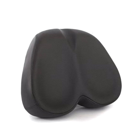 Tibvox Comfort Noseless Bike Seat Widened Breathable Bicycles Saddle Waterproof PU Leather Cycling Seat Cushion for Women Men