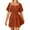 Orange womens summer dresses clearance sale, variant on Dyegold Sundresses for Women Casual Beach - Casual Dresses for Women Square Neck Short Sleeve Short Ruffle Cutout Midi Sun Dress ​Ruffle A-Line ​Vacation ​Dresses
