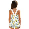 thumbnail image 2 of Tutolipy Lemon Floral Print Bathing Suit, One Piece Beach Swimwear for Girls Kids, Built in Shorts Sleeveless Bathing Suit Size 3-4 Years, 2 of 8