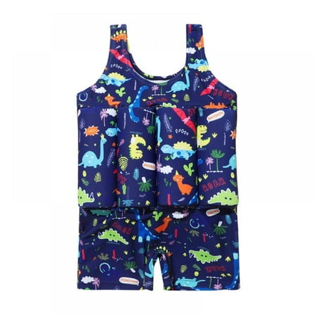 

Kids One-Piece Floating Swimsuit Sleeveless Buoyancy Swimwear Float Swimwear for Kids Rashguard Swimsuit