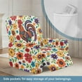 thumbnail image 3 of FKELYI Hippie Floral Rooster Chicken Print Recliner Slipcover 4 Pcs Reclining Chair Covers for Lazy Boy Chair Protector Elastic Furniture Decor Covers for Living Room Bedroom, 3 of 7