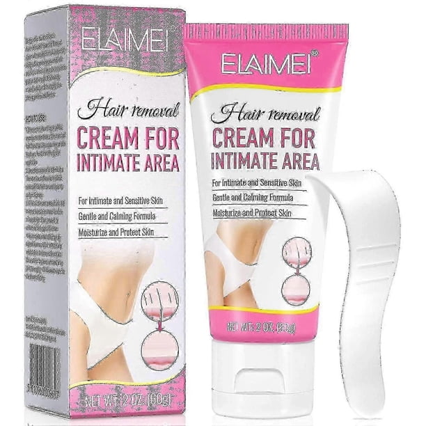 Hair Removal Cream, Intimate Painless Hair Remover For Sensitive Skin - Depilatory Cream For Private Areas, Pubic, Body, And