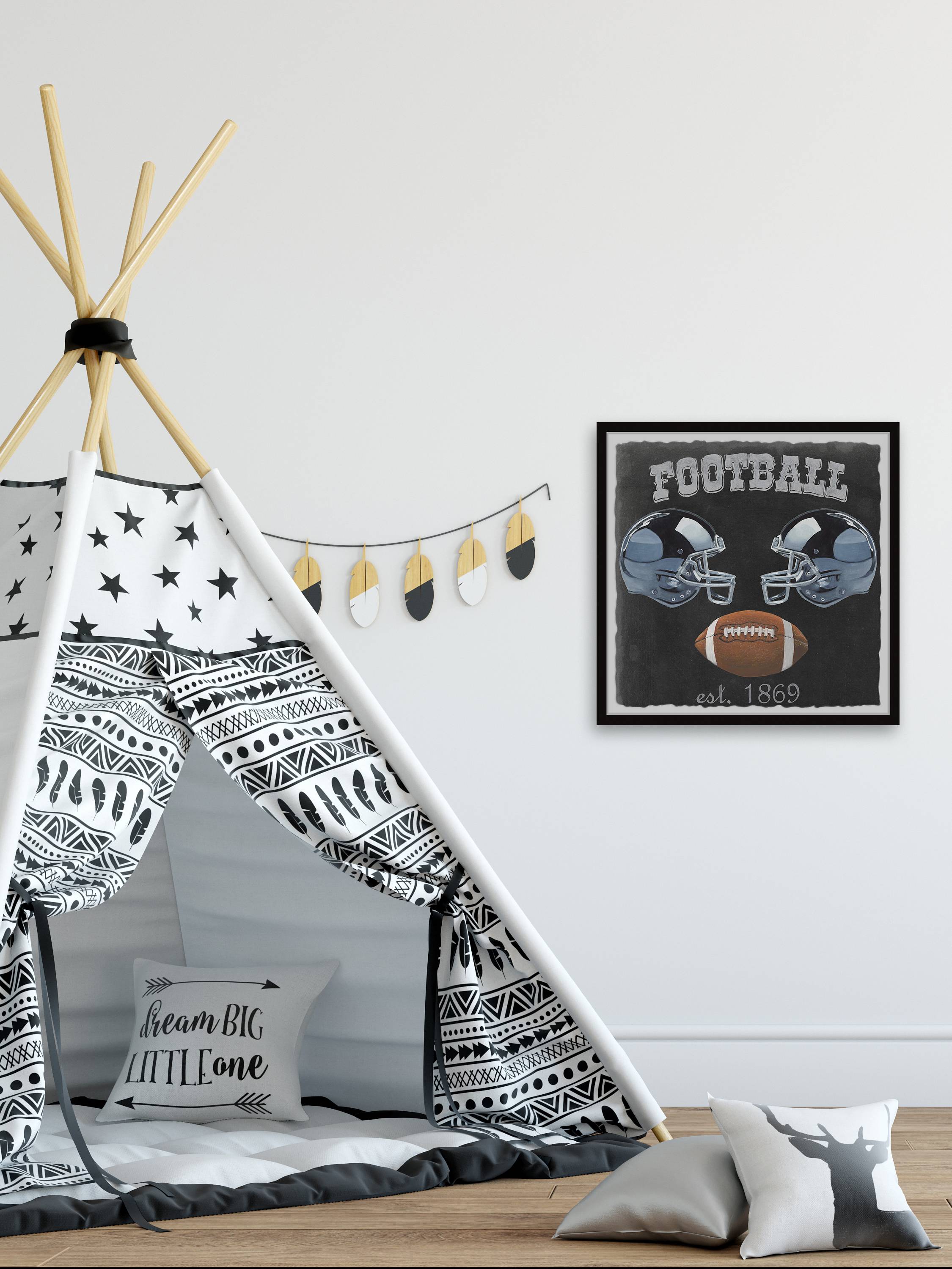 Marmont Hill Football Poster Framed Wall Art