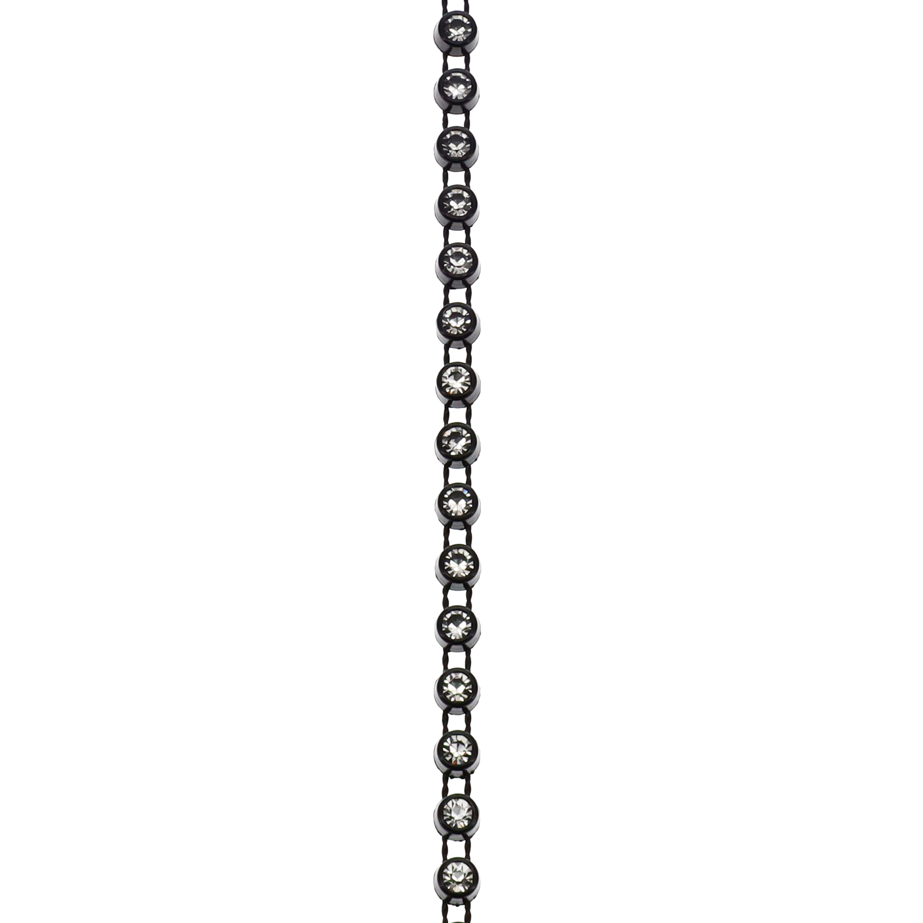Simplicity Crystal Rhinestone Chain Trim 0.19'' Silver
