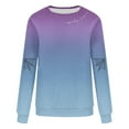 thumbnail image 4 of Sakmal Purple Sweatshirts for Women Holiday Cute Halloween Sweatshirts Fashion Spider Web Long Sleeve Shirts, 4 of 5