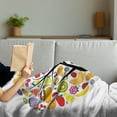 thumbnail image 3 of Fruit Soft Flannel Fleece Throw Blanket, Colorful Fruit Tree Silhouette with a Variety of Vegetarian Options Banana Orange, Cozy Plush for Indoor and Outdoor Use, 60" x 80", Multicolor, by Ambesonne, 3 of 5