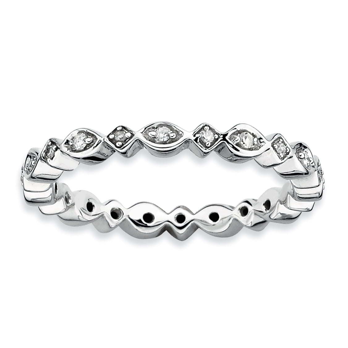 Sterling Silver Diamond Ring