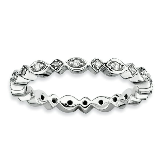 Sterling Silver Diamond Ring