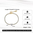 thumbnail image 2 of Flydeer Tennis Bracelets for Women Heart Simulated Diamonds Stainless Steel Adjustable Anniversary Birthday Jewelry Gifts for Women, 2 of 5