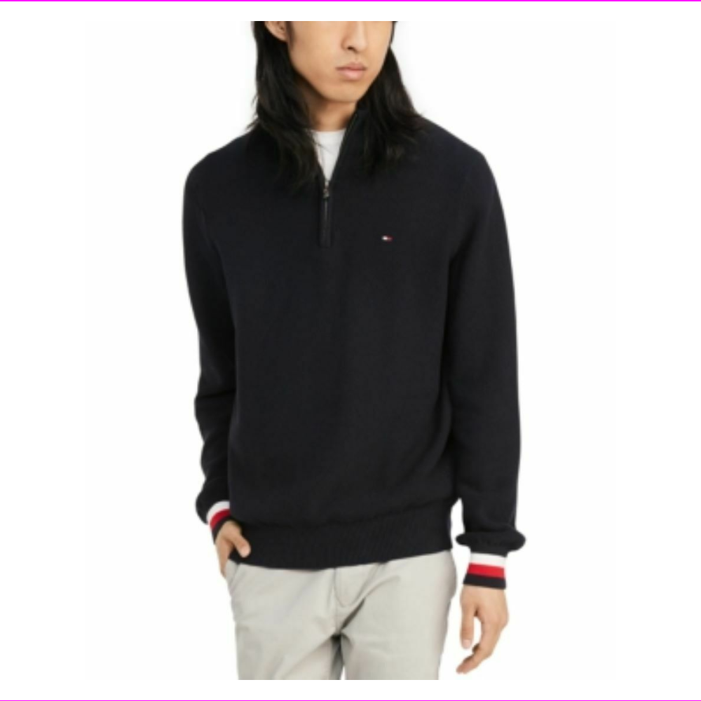 Clifton Quarter Zip Logo Sweater 