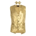 thumbnail image 2 of TheFound Men Stylish Suit Blazer Deep V-neck Solid Color Sequins Slim Vest, 2 of 7