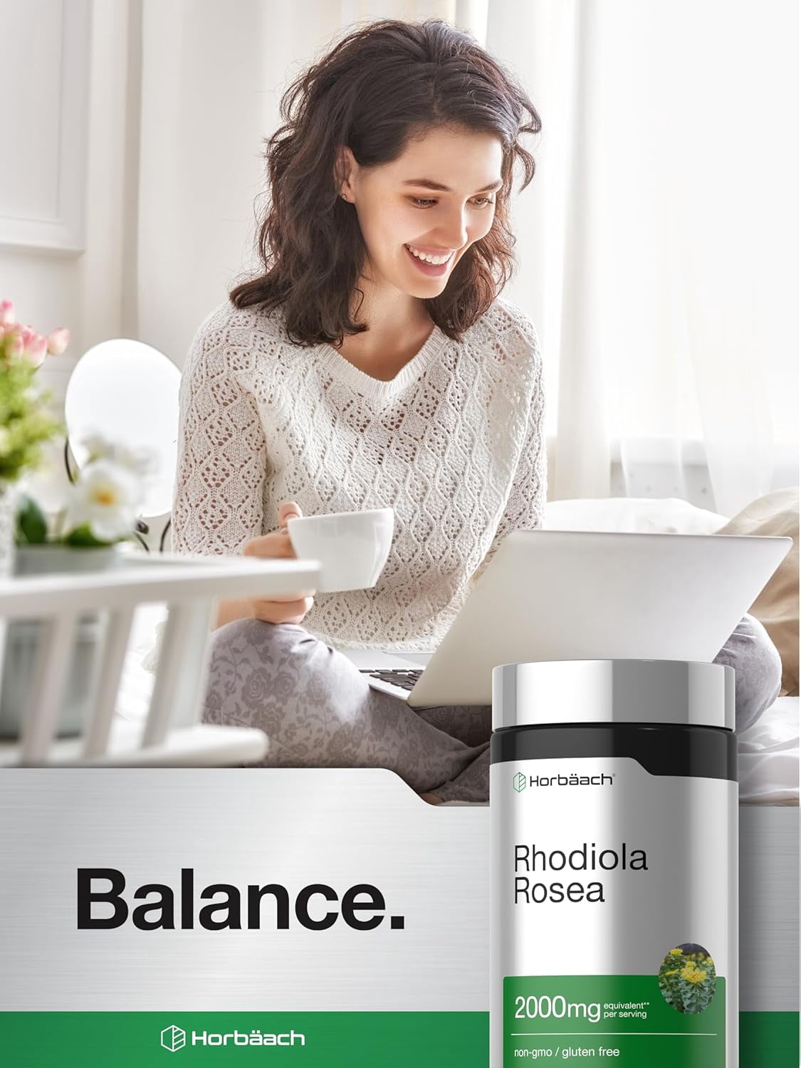 Rhodiola Rosea Supplement | 2000mg | 180 Capsules | by Horbaach