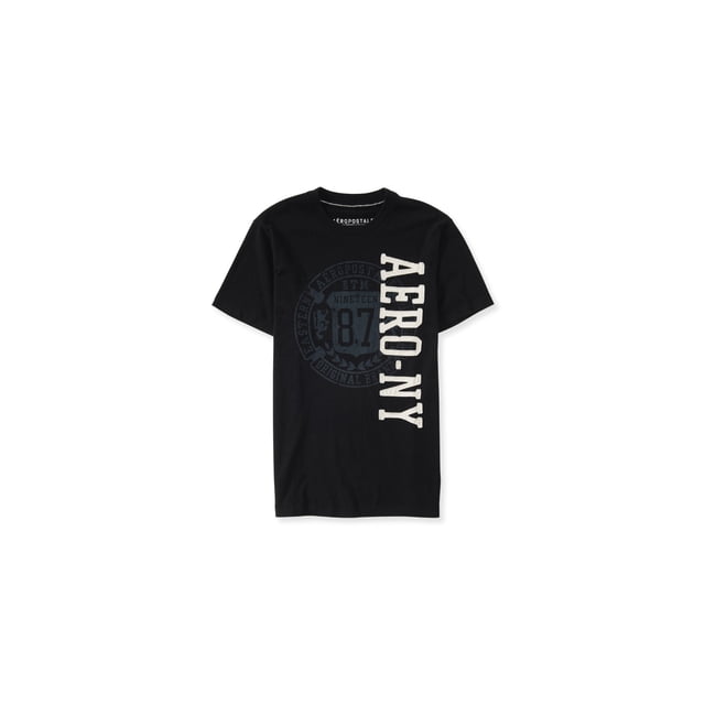 Aeropostale - Camiseta con adornos AERO-NY para hombre, color negro, XS Aeropostale Camiseta adornada