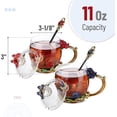 thumbnail image 3 of BTaT- Floral Glass Tea Cups with Lids, Pack of 2, Flower Tea Cups, 3 of 9
