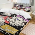 thumbnail image 1 of Demon Slayer Anime Home Bed 3-piece Set, Classic Japanese Anime Polyester Wash Student Dormitory Set, 1 of 5