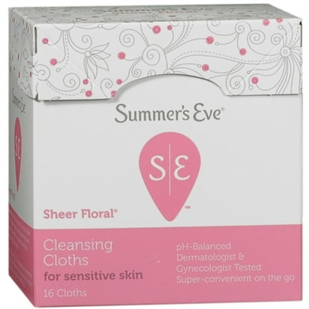 Summer's Eve Eve Cleansing Cloths for Sensitive Skin, Sheer Floral 16