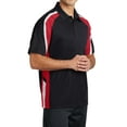 thumbnail image 4 of Mafoose Men's Tricolor Micropique Sport-Wick® Polo Black/ True Red/ White X-Small, 4 of 5