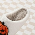 thumbnail image 5 of Halloween Pumpkin Slippers for Women Men Spooky Slides Soft Plush House Slippers Indoor Outdoor Shoes, 5 of 7