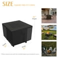 thumbnail image 2 of Patio Sqaure Fire Pit Cover, 37''W x 37''D x 21''H, Heavy-Duty Waterproof & Anti-UV Fire Pit Cover, Easy to Use and Care, Black, 2 of 7
