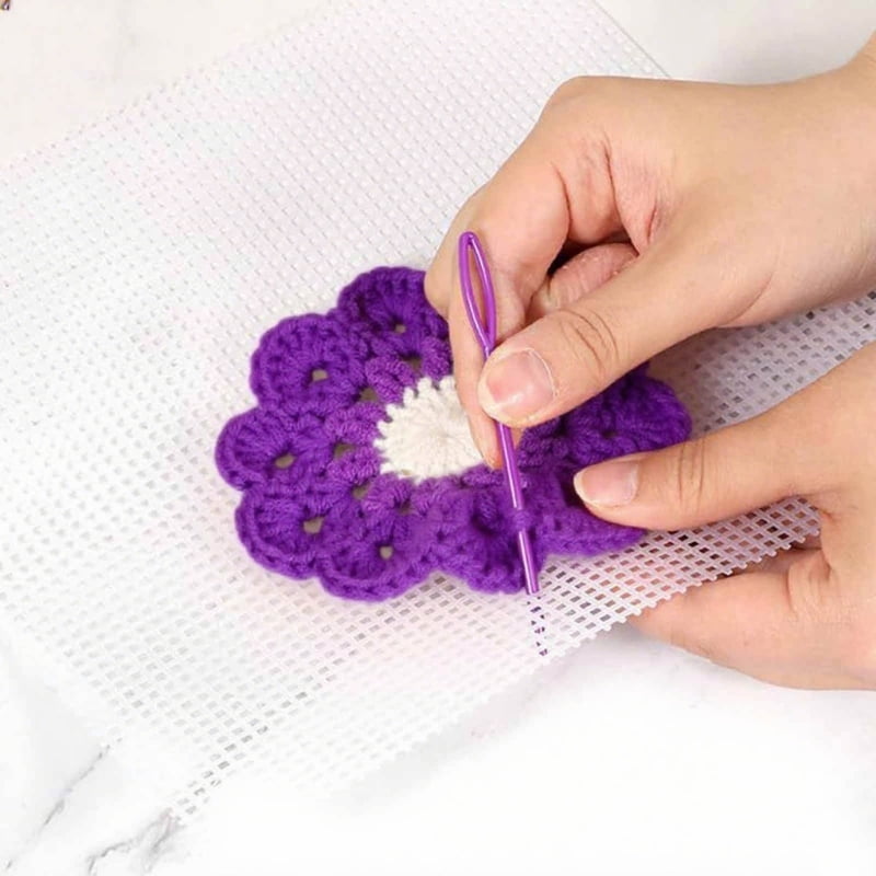 Plastic Canvas Craft Sheets Permanent Needlepoint Fabric Base for Artisanal Art Projects