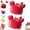 2pcs Red, variant on Crab Multifunctional Bottle Opener, 4-in-1 Magnetic Refrigerator Magnet with Mini Scissors, Retractable Box Cutter & Beer Opener