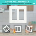 thumbnail image 2 of UCOMEN Decorator Wall Plate, Standard Size 2 - Gang for Outlet, Receptacle, Light Switch, Dimmer etc., 4.57”×4.57”, White 6 Pack, 2 of 6