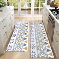 thumbnail image 4 of Kitchen Rugs Sets Of 2,Colorful Geometric Striped Pattern Anti Fatigue Kitchen Mat Rugs Non Slip Washable,Decorative Kitchen Floor Mats for Kitchen,Sink,Laundry,17"X47", 4 of 5