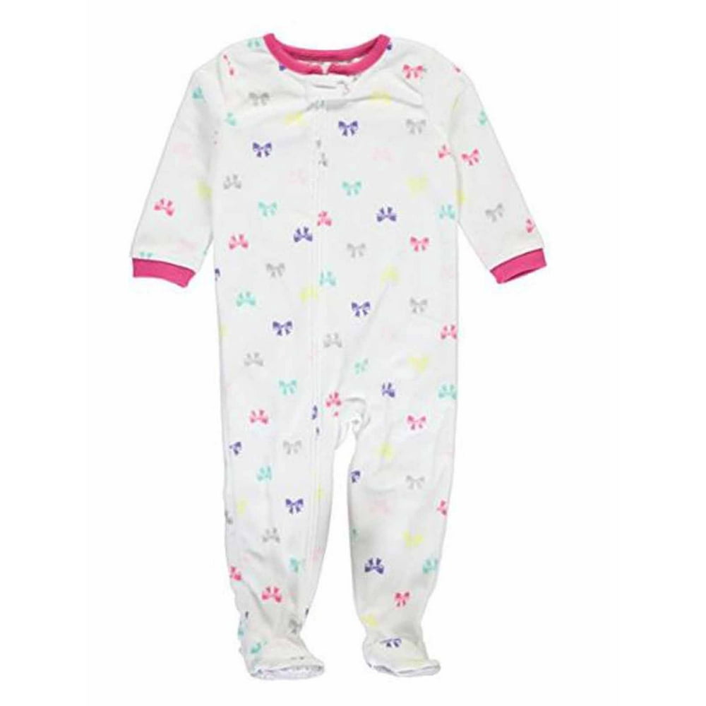 Carter's Carters Girls 1 Piece Footed Sleeper Zip Up Fleece Pajama