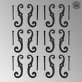 thumbnail image 2 of Black Cast Iron Shutter Dog Holders 6.5" L S External Shutter Tieback w/Screws  - Pack of 6 Pairs (12 Pcs)| Renovators Supply, 2 of 7