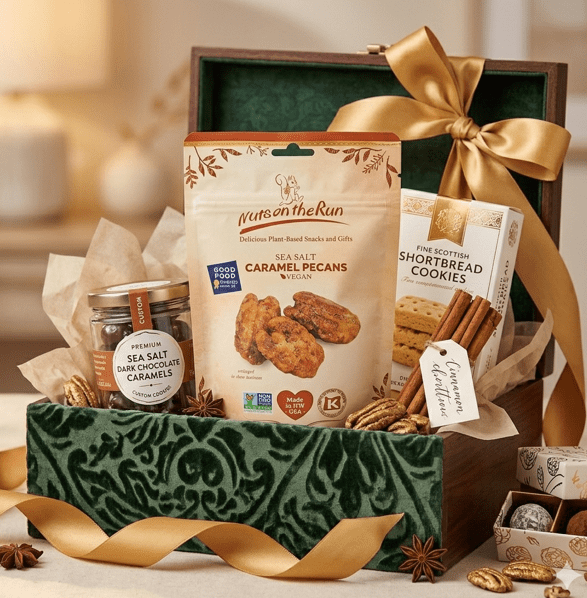 Nuts on the Run Sea Salt Caramel Pecan Pralines – Candied Pecans with Salted Caramel - Vegan, Gluten-Free, Kosher, Non-GMO Glazed Pecans – 4oz (Pack of 3 Pouch Bags) Handmade Snacks