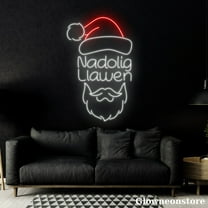 Glowneon Nadolig Llawen Neon Sign, Nadolig Llawen LED Sign, Merry Christmas Led Light
