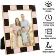 thumbnail image 5 of Concepts 4x6 Picture Frame Black & White Checkered Retro Gold Bordered Enameled Photo Frame with HD Clear Glass, Durable Wall Decor/Tabletop Display Vertical/Horizontal, 5 of 7