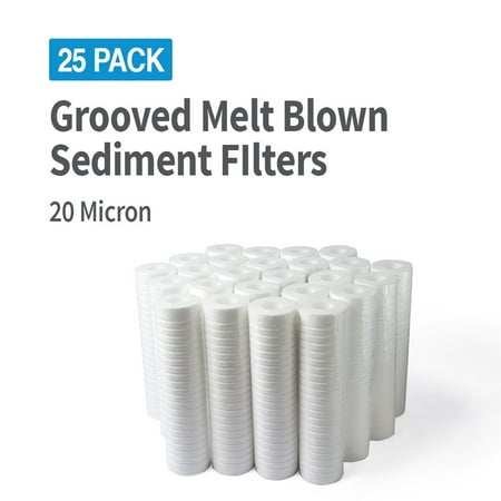 

Grooved Melt Blown Sediment Filter Cartridge 2.5x10 20 Micron 25 Pack
