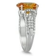 thumbnail image 2 of SZUL Women's 4.20 Carat Oval Shape Citrine and Diamond Ring in 14K White Gold, 2 of 3