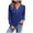 Blue, variant on Utoimkio Women's V Neck Long Sleeve Shirts Loose Fit T Shirts Casual Solid Basic Tops Tees Blouses for Women