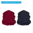 thumbnail image 3 of Uxcell Winter Neck Warmer, 4 Pack Drawstring Warm Face Scarf Windproof Neck Gaiter, Navy Blue, Wine Red, 3 of 7