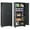 Black, variant on AUHUP Metal Storage Cabinet with Wheels, 73" Rolling Garage Storage Cabinets with 4 Adjustable Shelves & Locking Doors,Black Tool Cabinet for Garage,Home,Warehouse,Workshop