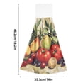 thumbnail image 2 of Haosy 2 Pack Kitchen Wash Cloths with Hanging Loops Absorbent Absorbent Quick Drying Hand Towels, Apple Tomato Grape Mango, 2 of 7