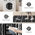 thumbnail image 4 of TECHVIDA Kitchen Rug Set 3 Piece,Non Slip Machine Washable Kitchen Mats,Boho Farmhouse Hallway Doormat for Home Decor, 4 of 7