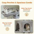 thumbnail image 4 of PEQULTI 69" Multi-Level Cat Tree Cat Tower for Indoor Pet with 5 Scratching Post & Hammock Gray, 4 of 8