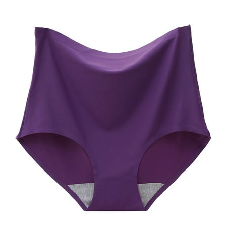 IUJSOY Cheeky Underwear for Women Cheeky Panties Lace Stretch High Cut Seamless Ice Silk Briefs