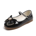 thumbnail image 5 of Viluyesy Girls Leather Sandals Princess Flat Shoes Rhinestone Bow Soft Sole Summer Dress Shoes For Big Kids Black Size 13, 5 of 10