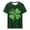 #0195-Green, variant on Uootdi St Patrick's Day Short Sleeve Shirts for Women Crew Neck Distressed Clover Print Soft Tops Festive Parade Wear Holiday Celebration Looks Gift