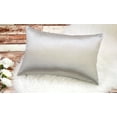 thumbnail image 2 of Aiking Home 12x18 Inches Faux Silk Rectangular Throw Pillow Cover, Zipper Closure, Silver (Set of 2), 2 of 4