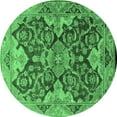 thumbnail image 1 of Ahgly Company Indoor Round Oriental Emerald Green Traditional Area Rugs, 8' Round, 1 of 4