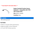 thumbnail image 2 of Engine Camshaft Position Sensor Connector - Compatible with 1998 - 2001 Suzuki Swift 1999 2000, 2 of 2