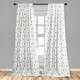 thumbnail image 5 of Ambesonne Green Curtains, Modern and Minimalistic, Pair of 28"x95", Green, 5 of 5